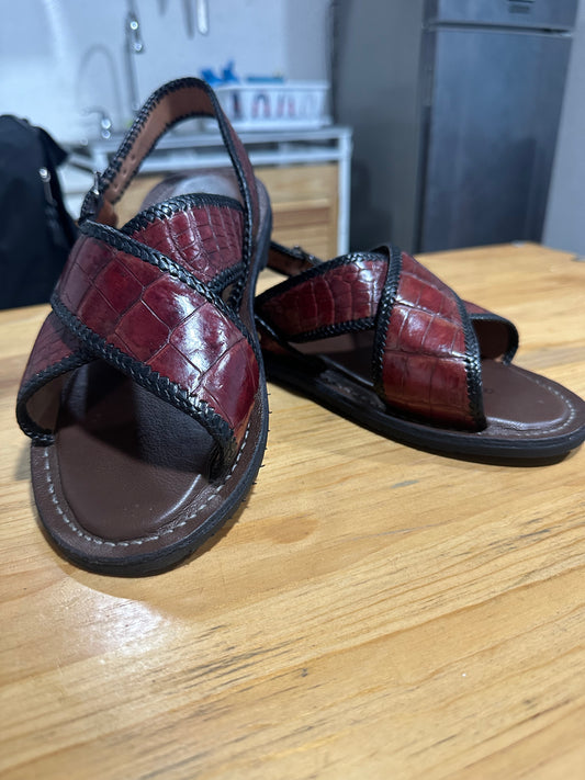Huaraches Panza De Cocodrilo
